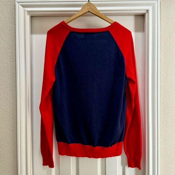 Boston Red Sox Womens V Neck Sweater Touch by Alyssa Milano MLB Size Extra Large - Picture 3 of 13